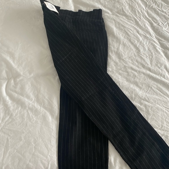 Free People Women's Montella Pinstripe Crop Skinny Pants NWT - Picture 11 of 11